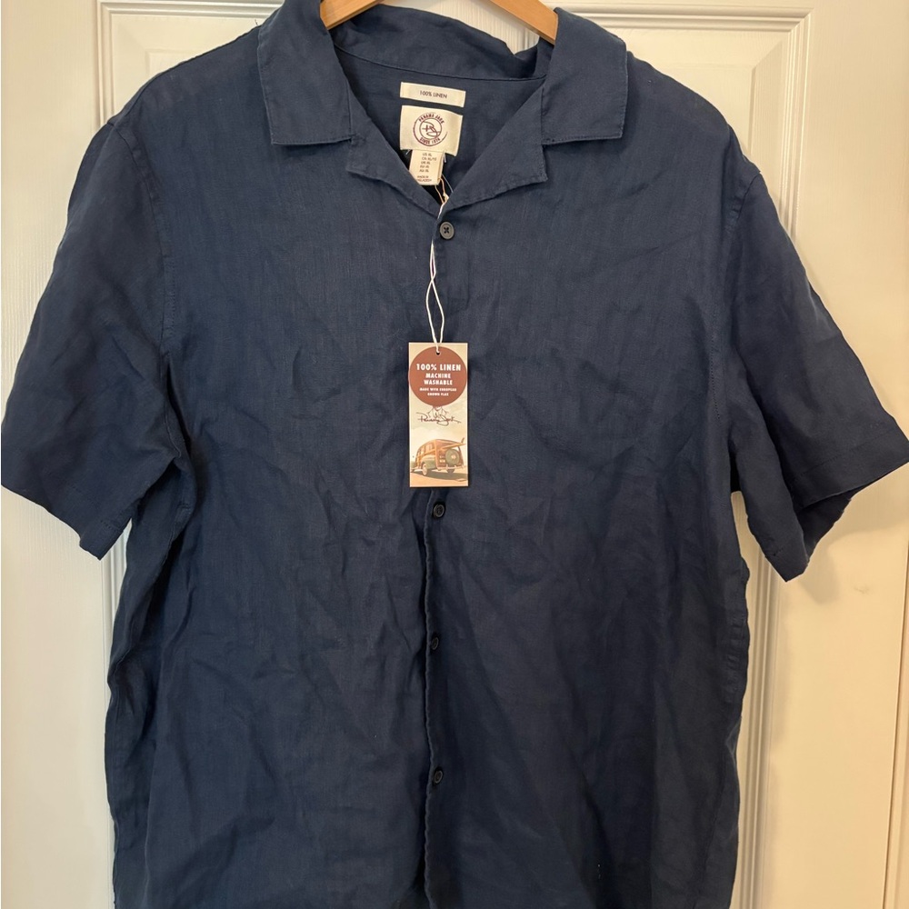 Panama Jack Dark Blue Linen Shirt